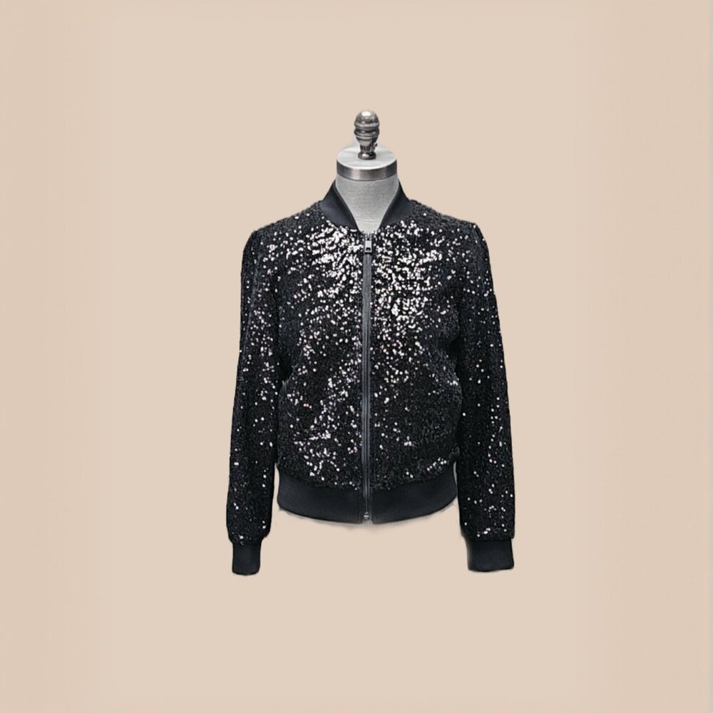 Banana Republic Sequin Bomber Jacket